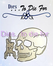 Load image into Gallery viewer, Dies ... to die for LLC metal cutting die - Skull and candle