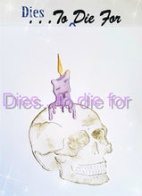 Load image into Gallery viewer, Dies ... to die for LLC metal cutting die - Skull and candle