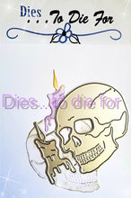 Load image into Gallery viewer, Dies ... to die for LLC metal cutting die - Skull and candle