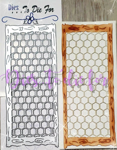 Dies... to die for LLC  metal cutting die - Slimline chicken wire background