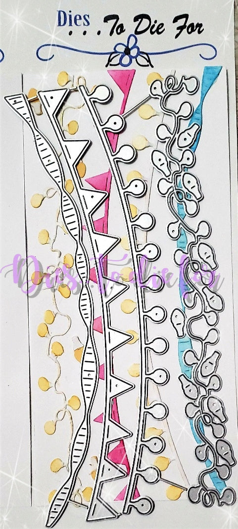 Dies ... to die for LLC metal cutting die - Slimline Summer party borders