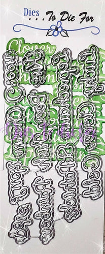 Dies ... to die for LLC metal cutting die - Saint Patrick's Day words with shadow