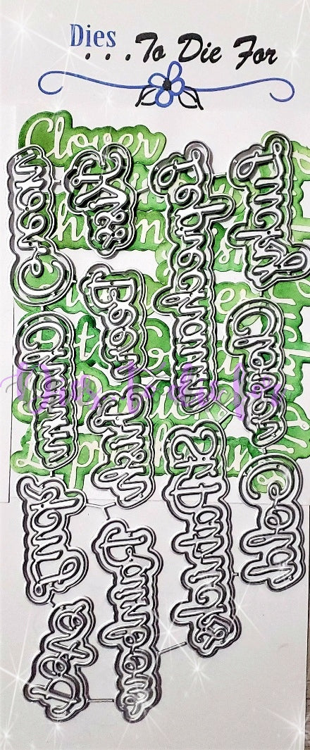 Dies ... to die for LLC metal cutting die - Saint Patrick's Day words with shadow
