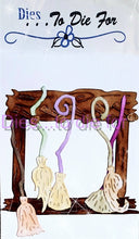 Load image into Gallery viewer, Dies ... to die for LLC metal cutting die - Witch Broom Stand Parking