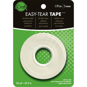 ICraft Easy Tear adhesive tape roll 1/8" x 25 yards