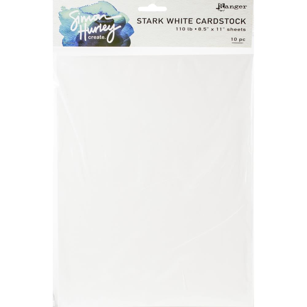 Simon Hurley Stark White Cardstock paper 110LB. 8 1/2 x 11 - 10