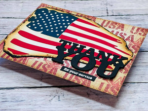 Dies ... to die for metal cutting die - Flag Background plate for A2 cards