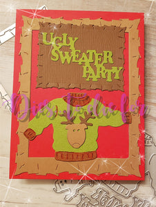 Dies ... to die for metal cutting die Ugly Christmas Sweater party set