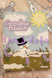 Dies ... to die for metal cutting die - Goodbye Winter melting snowman