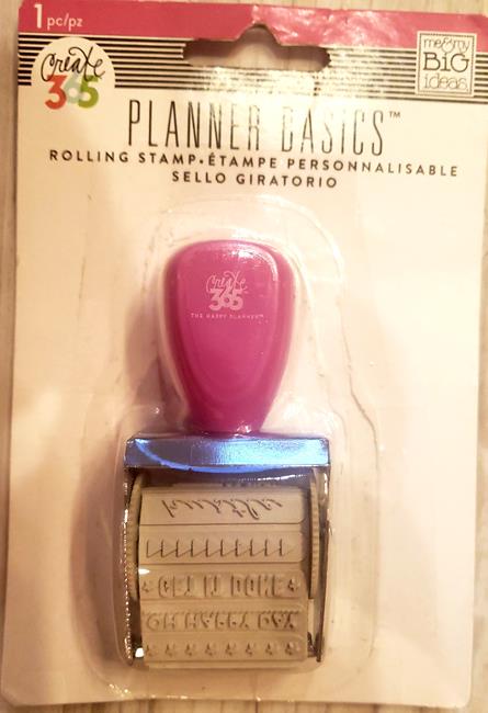 MAMBI - metal roller rubber stamp - Planner basics