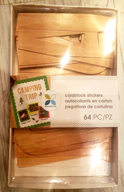 Letters - Momenta cardstock sticker - Wood look large alphabet - 64 pc