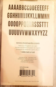 Letters - Momenta cardstock sticker - Black large alphabet - 64 pc