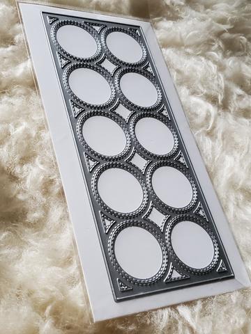 Gina Marie Metal cutting die -  Slimline  stitched circle plate background dies