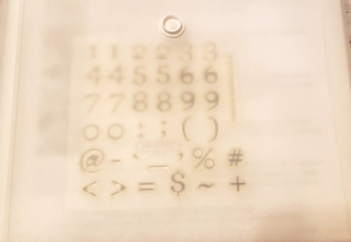 *Crafting for a cause - Close to My heart My Acrylix clear Stamp set in storage pouch - Used - storytime numbers