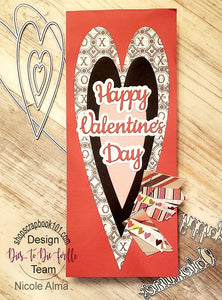 Dies ... to die for metal cutting die - Love Seasons Words with Shadows - Chocolate , Sweetheart , Love , Letters , Valentines