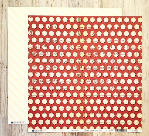 Bazzill Basics Double Sided card stock paper 12 x 12 - Nautical Stripes / Beach House