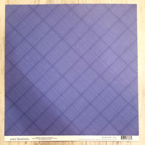 Core'dinations Double Sided card stock paper 12 x 12 - Dark Blue Plaid