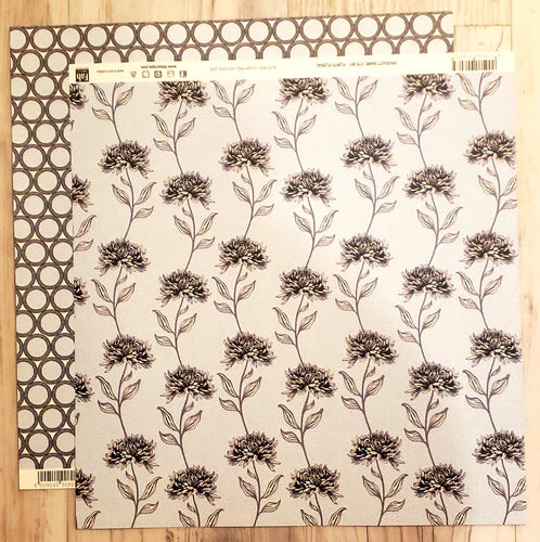 FabScraps Double Sided card stock paper 12 x 12 - Flirty Floral