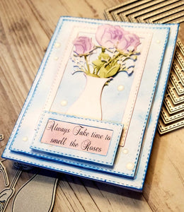 Dies ... to die for Designer metal cutting die - Luisana Lowry Lu's stitched rectangles
