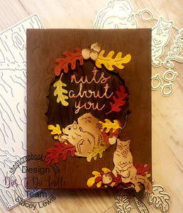 Dies ... to die for LLC metal cutting die - Tree with Critter home background plate A2