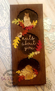 Dies ... to die for LLC metal cutting die - Slimline Tree with Critter home background - Slim line