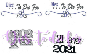 Dies ... to die for metal cutting die - 2021 year set - New Years, Graduation