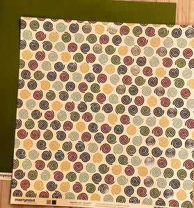 American crafts Double Sided card stock paper 12 x 12 - Merrymint - Cinnamon roll - Christmas - foil