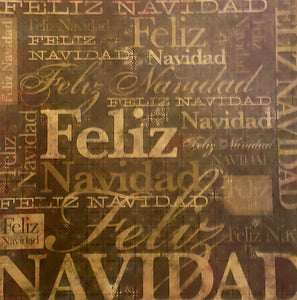 Karen foster single Sided cardstock paper 12 x 12  - Christmas green spanish - Feliz Navidad