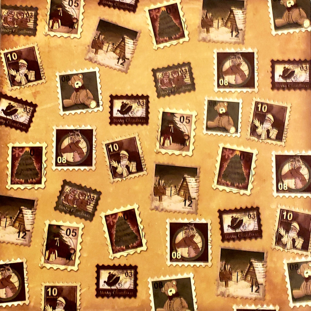 Karen foster single Sided cardstock paper 12 x 12  - Christmas stamps