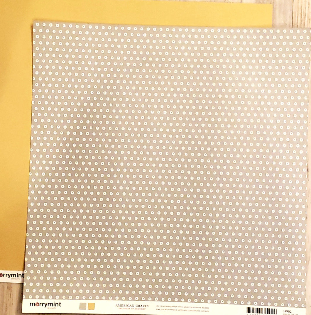 American crafts Double Sided card stock paper 12 x 12 - Merrymint - divinity metallic silver- Christmas