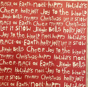 Karen foster single Sided cardstock paper 12 x 12 - Christmas words - Christmas