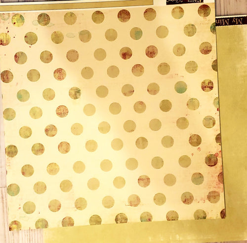 My Minds Eye Double Sided card stock paper 12 x 12 - evergreen dot - The merry days of Christmas