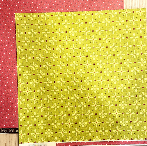 My Minds Eye Double Sided card stock paper 12 x 12 - Mistletoe Kisses - Colorful Christmas