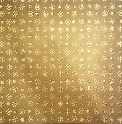 American crafts single Sided cardstock paper 12 x 12 - Green glitter snowflakes - Christmas