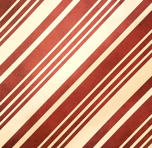 Karen Foster single Sided card stock paper 12 x 12 - Candy cane stripe - Christmas