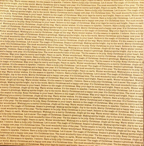 Karen foster single Sided cardstock paper 12 x 12 - winter words - Christmas