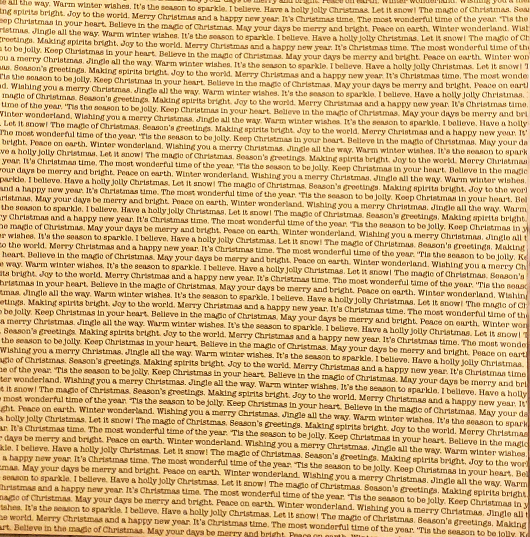 Karen foster single Sided cardstock paper 12 x 12 - winter words - Christmas