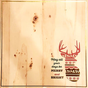 Karen foster single Sided cardstock paper 12 x 12 - foil deer - Christmas