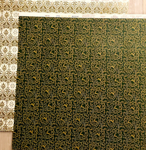 Little yellow bicycle Double Sided cardstock paper 12 x 12 - 25 days of Christmas - Ivy reindeer