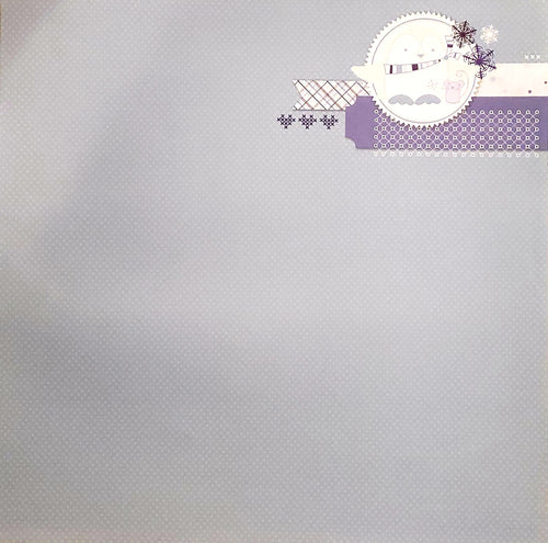Karen Foster single Sided cardstock paper 12 x 12 - snowflake penguin