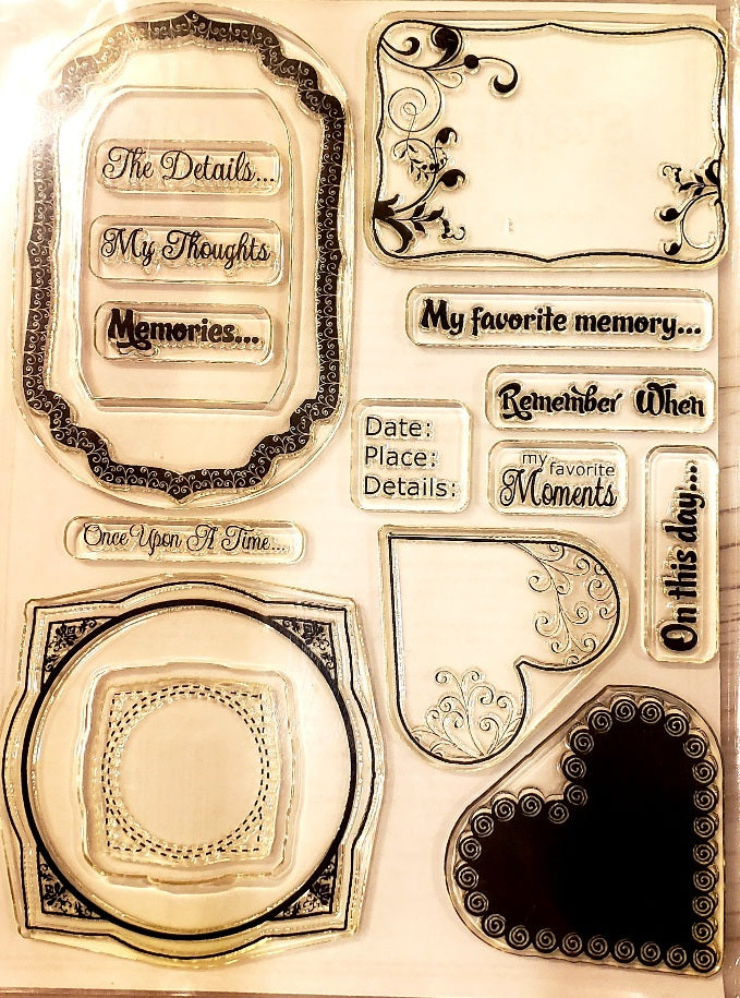 Stamping Scrapping clear stamp set - what a swirl