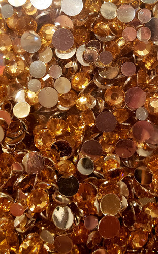 Dies ... to die for metal Gemstones - mirror back Jewels amber gold