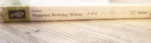 *Crafting for a cause - Stampin' up Happiest Birthday wishes set 1 and 2 red rubber cling stamp - 11 piece