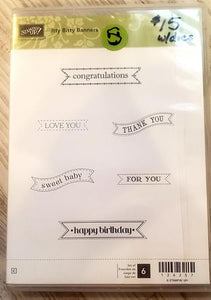 *Crafting for a cause - Stampin' up Itty Bitty Banners with die set