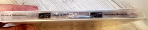 *Crafting for a cause - Stampin' up Sincere salutations, Hugs and wishes and Warmest regards - 3 sets