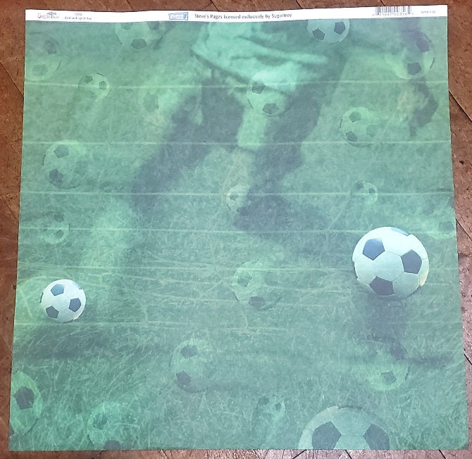 Sugar Tree Soccer balls single sided paper 12 x 12