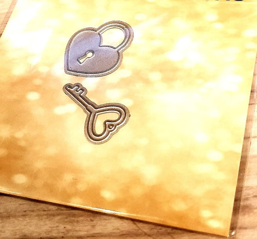 Gina Marie Metal cutting die - Love locket - lock and key set