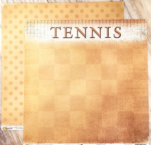 Scrappin' Sports and more - Game day - Tennis game double sided paper 12 x 12