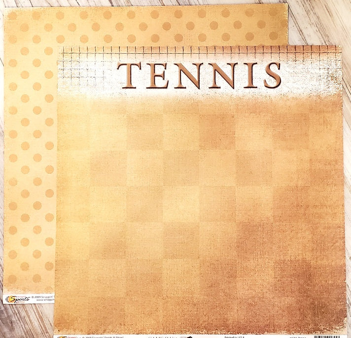 Scrappin' Sports and more - Game day - Tennis game double sided paper 12 x 12
