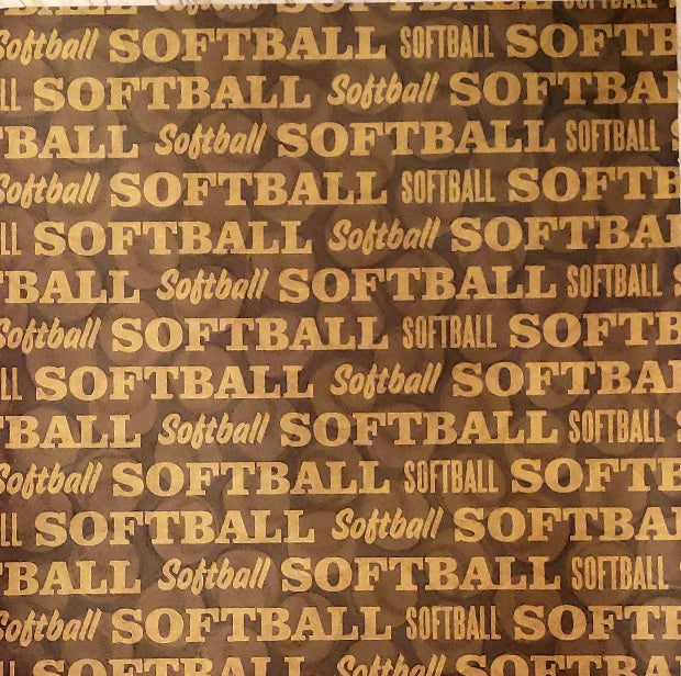 Karen Foster Softball game single sided paper 12 x 12